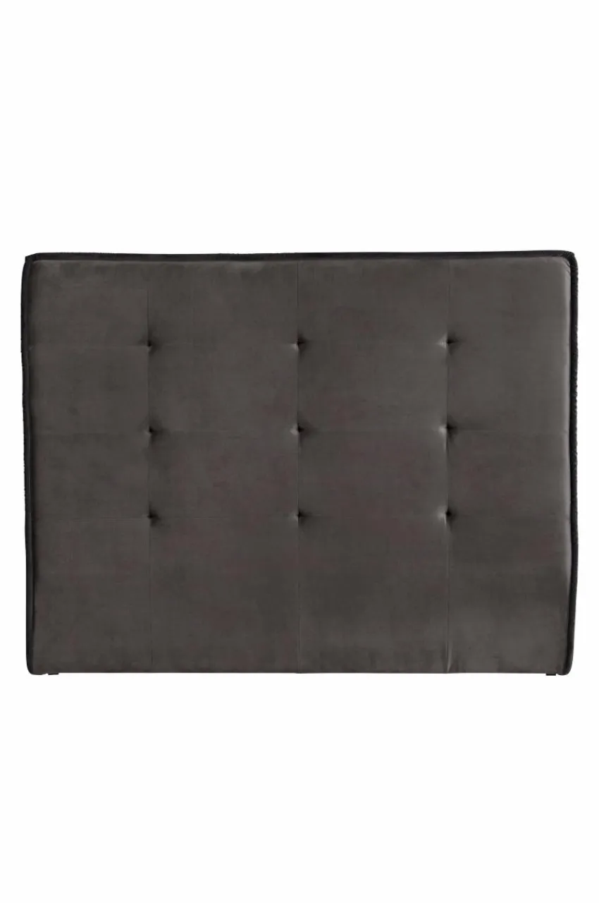 Sänggavlar|Jotex CLIFTON Sänggavel 160 Cm Mörkgrå/svart piping
