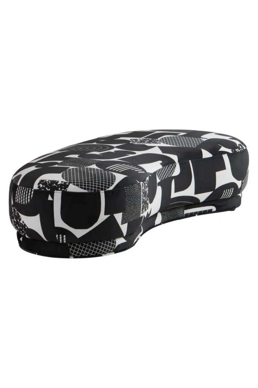 Sittpuffar|Jotex COCONINO PRINT Sittpuff Svart/vit