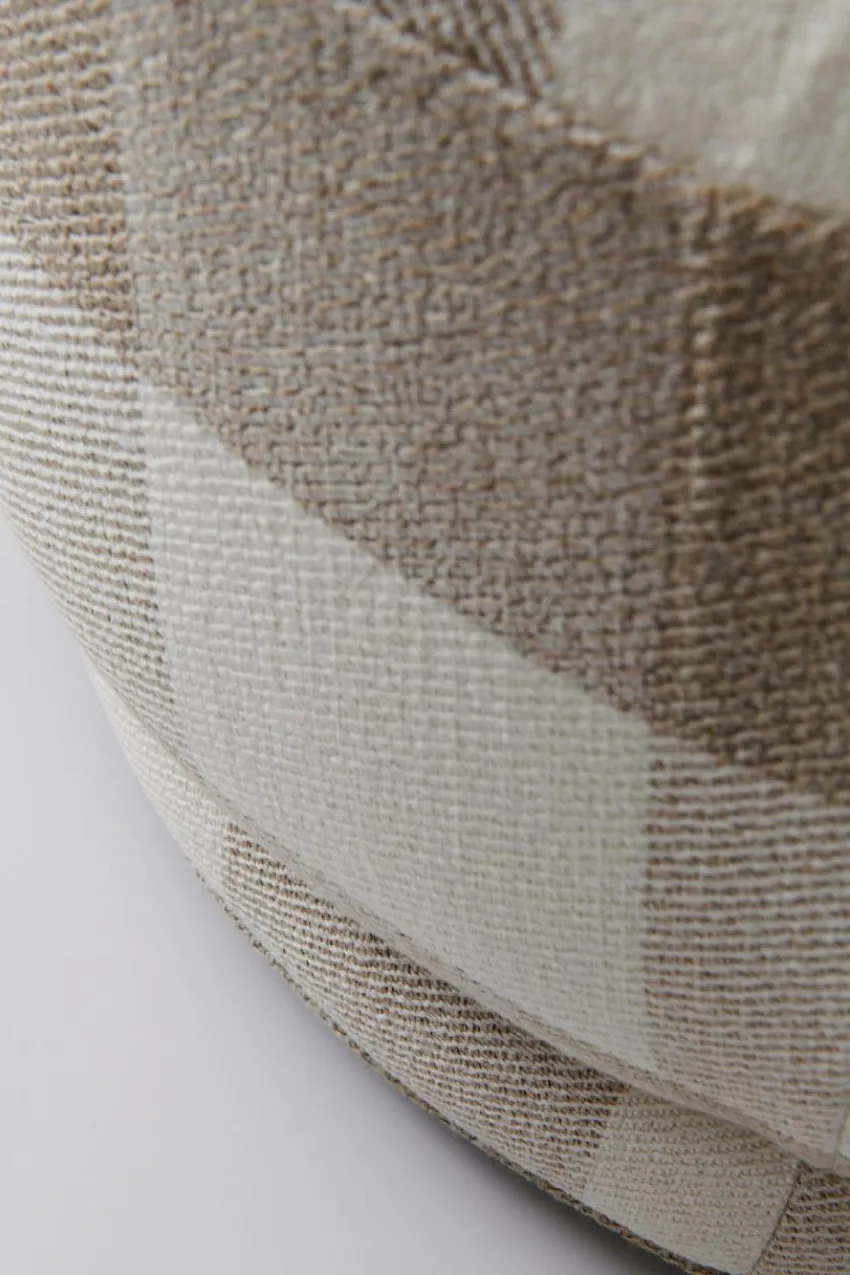 Sittpuffar|Jotex COCONINO Sittpuff Beige/vit stor ruta
