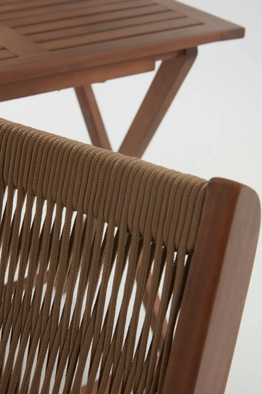Utebord|Utemöbler|Jotex CORAL Caféset 3 Delar Teak/Brun