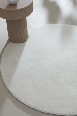 Lugg- & Ryamattor|Julgransmattor|Jotex CORAL Rund Luggmatta Vit