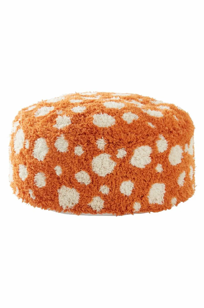 Sittpuffar|Jotex CORALLI Puff Orange/Vit
