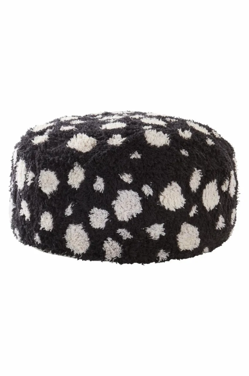 Sittpuffar|Jotex CORALLI Puff Svart/Vit