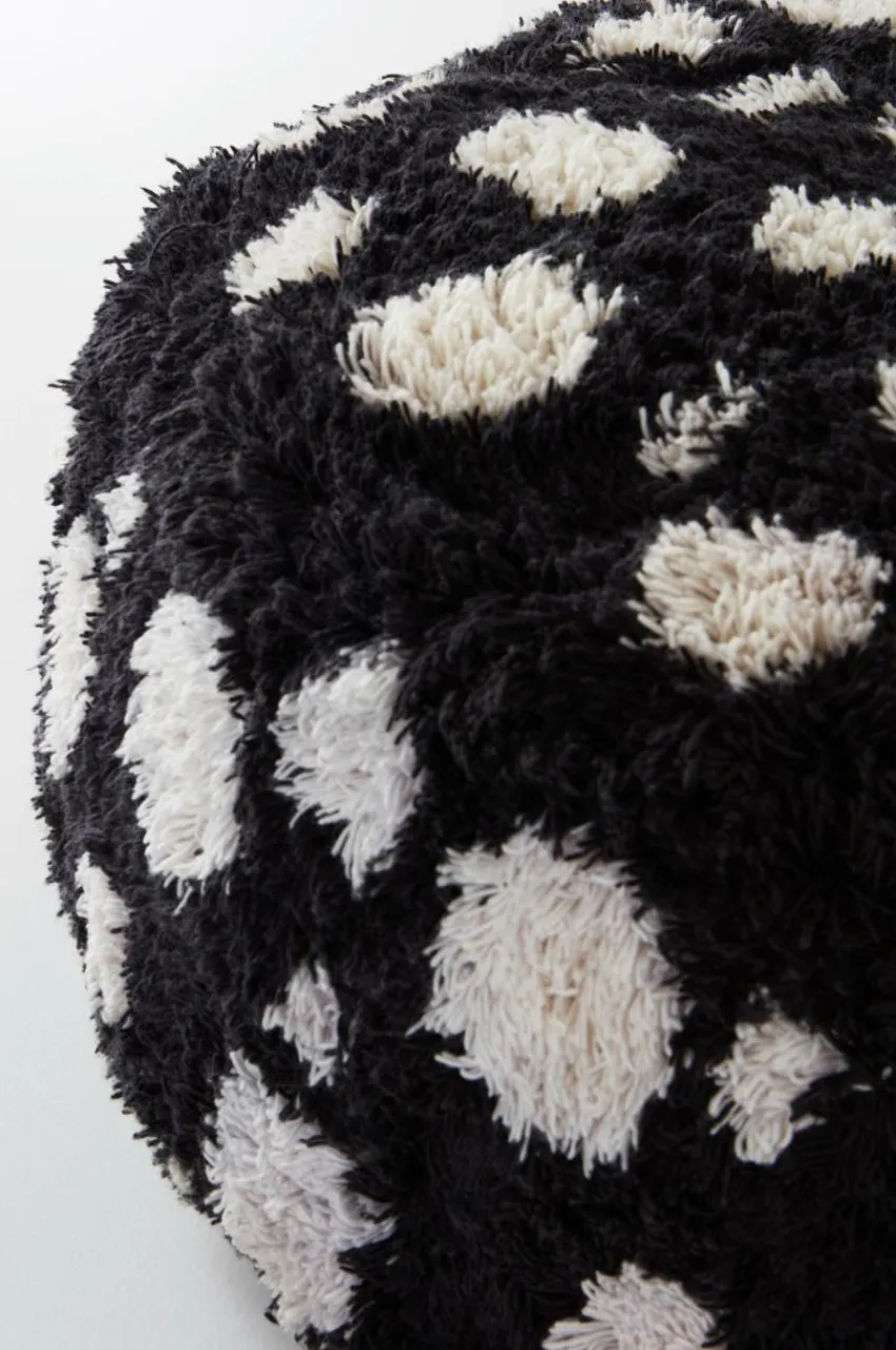 Sittpuffar|Jotex CORALLI Puff Svart/Vit