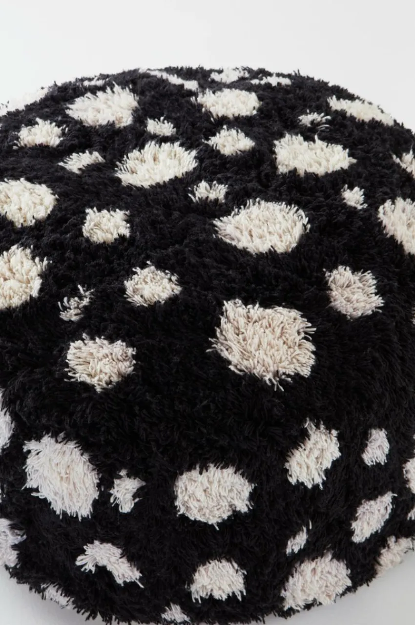 Sittpuffar|Jotex CORALLI Puff Svart/Vit