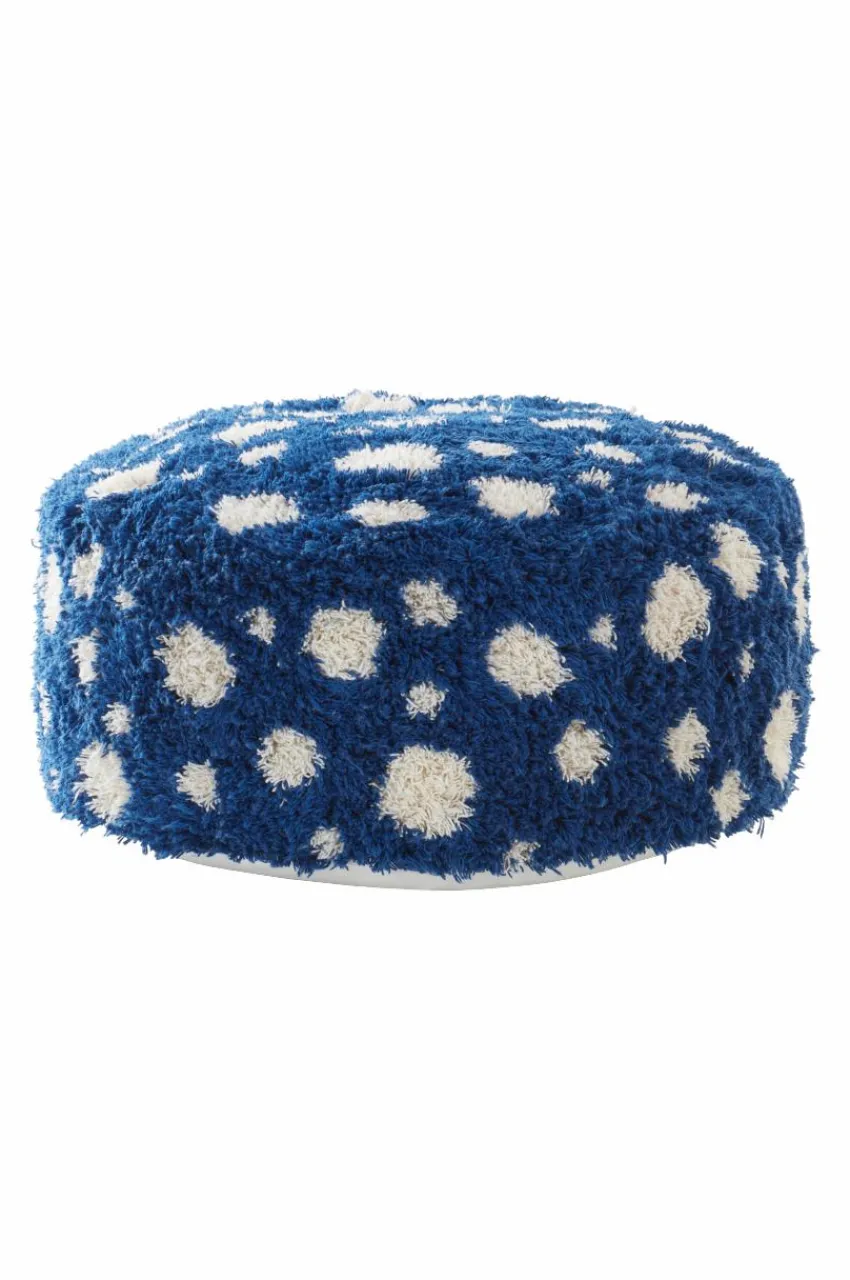 Sittpuffar|Jotex CORALLI Puff Blå/Vit