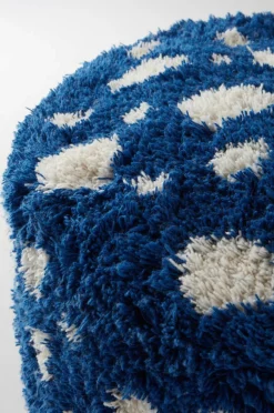Sittpuffar|Jotex CORALLI Puff Blå/Vit