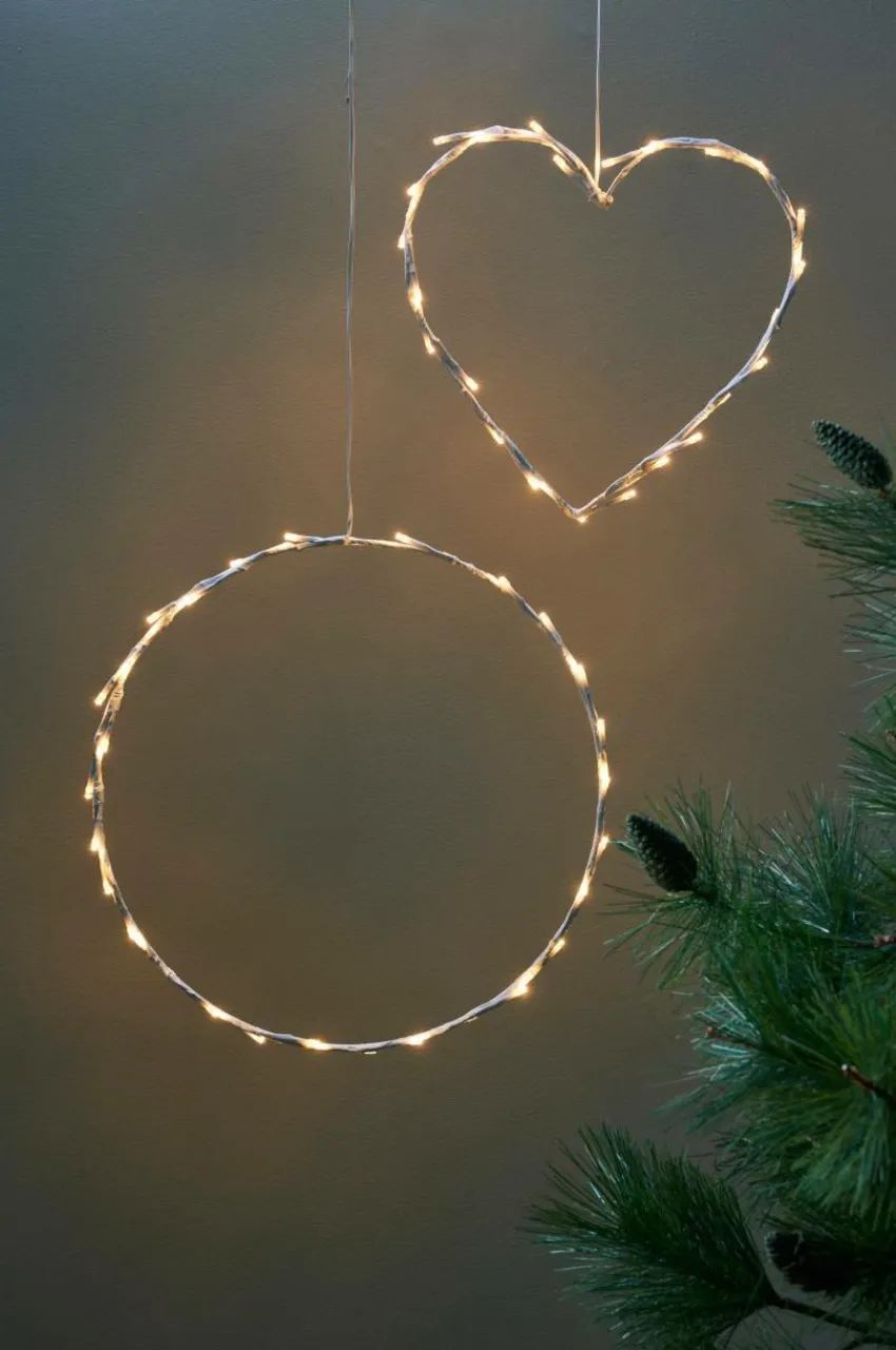 Julbelysning|Jotex CRISPY LED Krans 35 Cm Vit