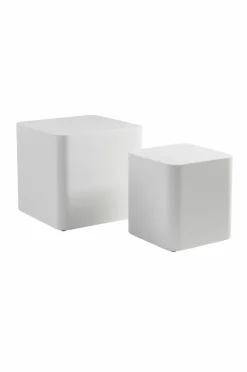 Bord|Jotex CUBO Sidobord 2-pack 30x30 Cm, 40x40 Cm Matt vit