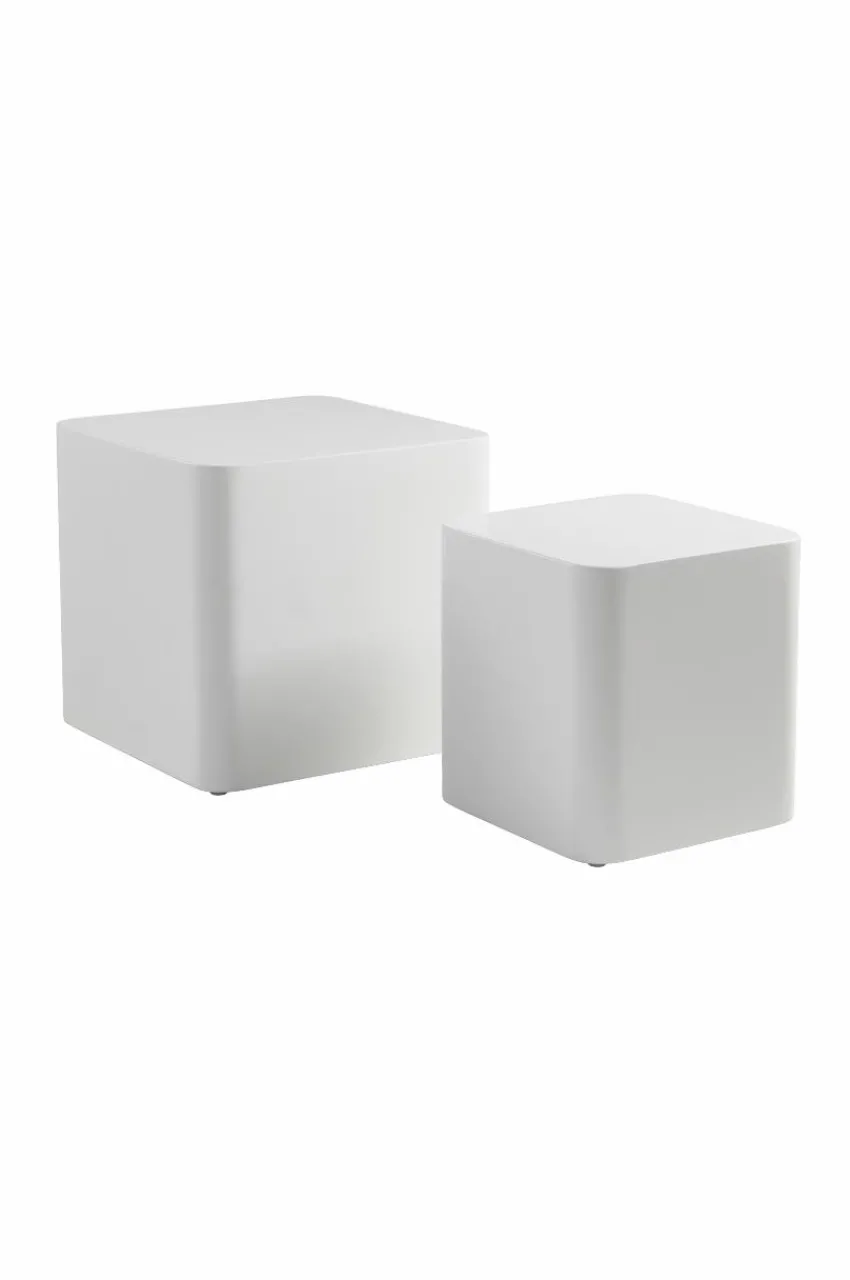 Bord|Jotex CUBO Sidobord 2-pack 30x30 Cm, 40x40 Cm Matt vit