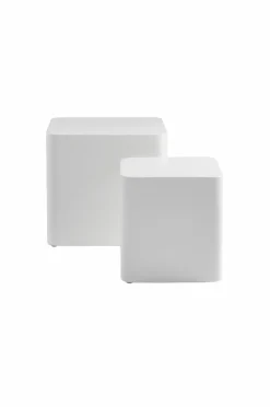 Bord|Jotex CUBO Sidobord 2-pack 30x30 Cm, 40x40 Cm Matt vit