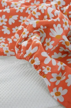 Barnsängkläder|Jotex DAISY MINI Dra-på-lakan - Ekologisk Orange
