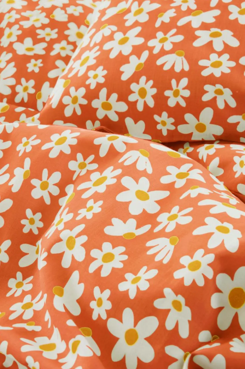 Barnsängkläder|Jotex DAISY MINI Påslakanset Spjälsäng - Ekologisk Orange