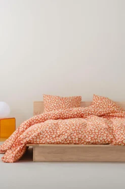 Påslakanset|Jotex DAISY Påslakanset Dubbelsäng - Ekologisk Orange
