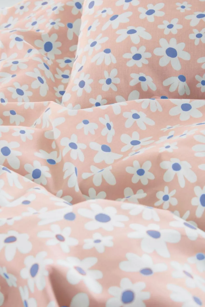 Påslakanset|Jotex DAISY Påslakanset Dubbelsäng - Ekologisk Rosa