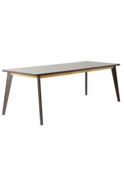 Bord|Jotex DAKOTA Matbord 85x220 Cm Svart/mässing