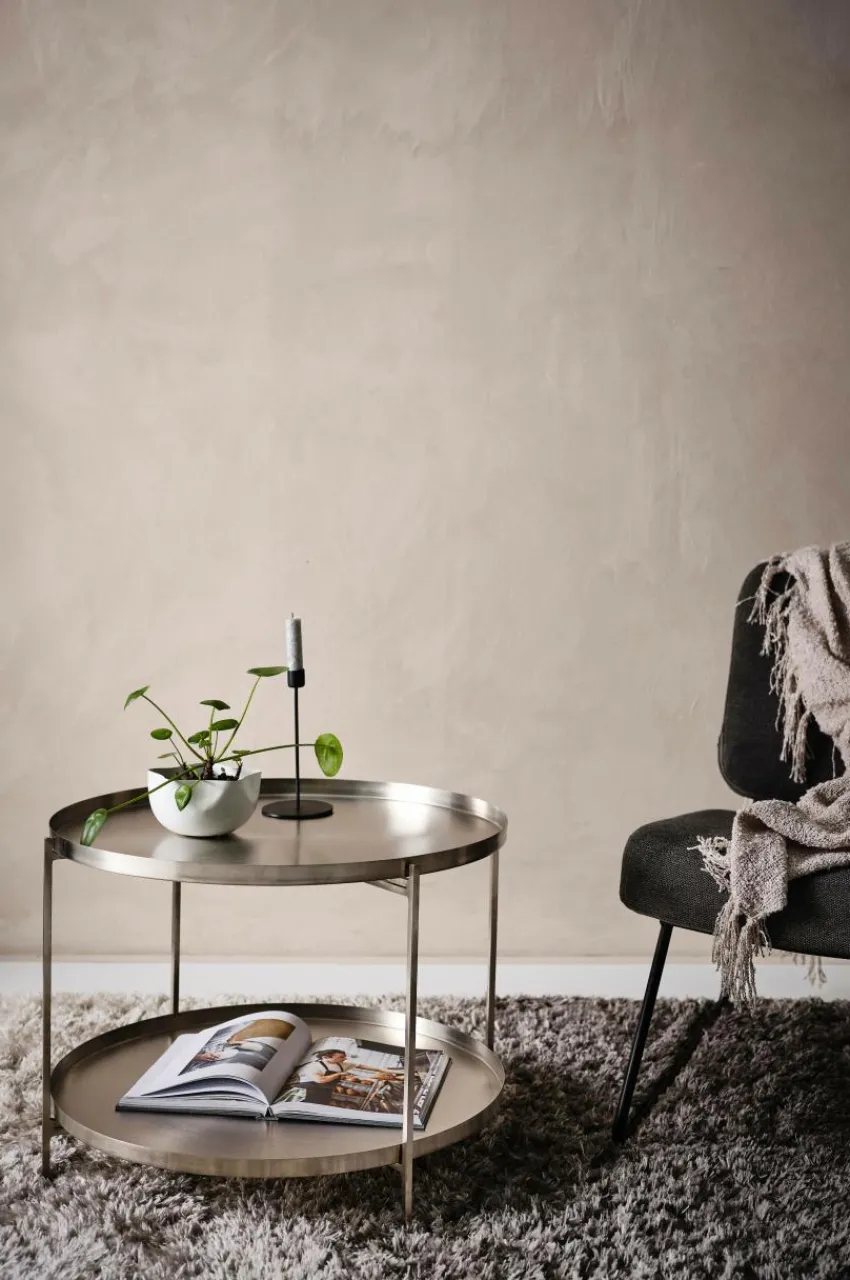 Bord|Jotex DAVIS Sidobord/brickbord ø 63 Cm Nickel
