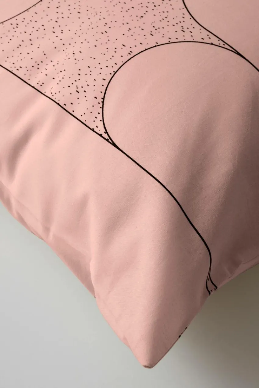 Örngott|Jotex DECO örngott 60x50 Cm Dimrosa/svart