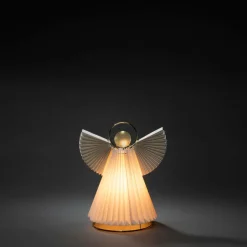 Julbelysning|Jotex Dekoration Pappersängel Höjd 26 Cm Vit mässing