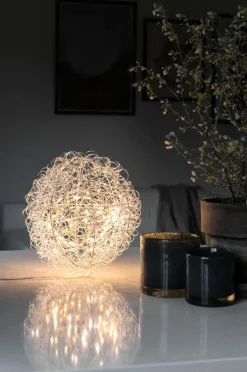 Julbelysning|Jotex Dekorationsboll Av Tråd, 25 Cm Silver