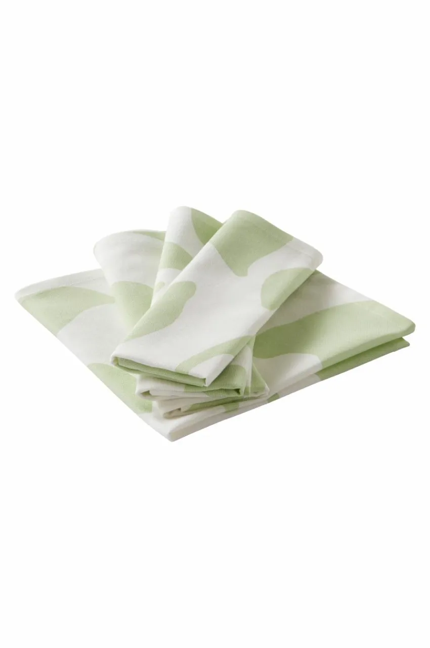 Servetter|Jotex DELLA Servett 4-pack Grön/vit