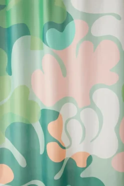 Duschdraperier|Jotex DELORES Duschdraperi Grön/rosa/multi
