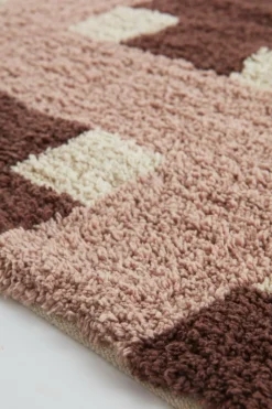 Bomulls- & Trasmattor|Jotex DELPHI Gångmatta 80x300 Cm Fudge/rosa/beige