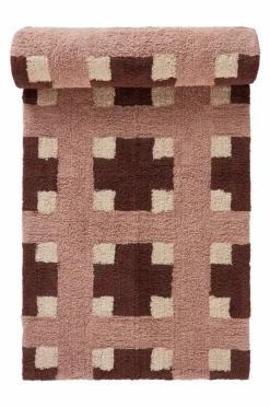 Bomulls- & Trasmattor|Jotex DELPHI Gångmatta 80x300 Cm Fudge/rosa/beige