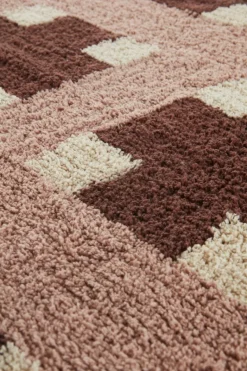 Bomulls- & Trasmattor|Jotex DELPHI Gångmatta 80x300 Cm Fudge/rosa/beige