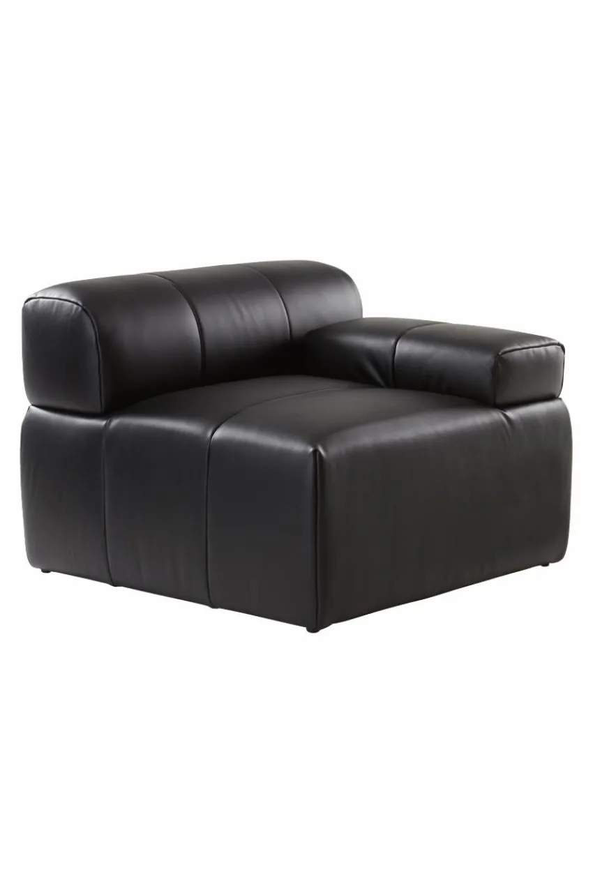 Soffor|Jotex DERMY Soffmodul Höger PU/ Lädermix Svart PU läder