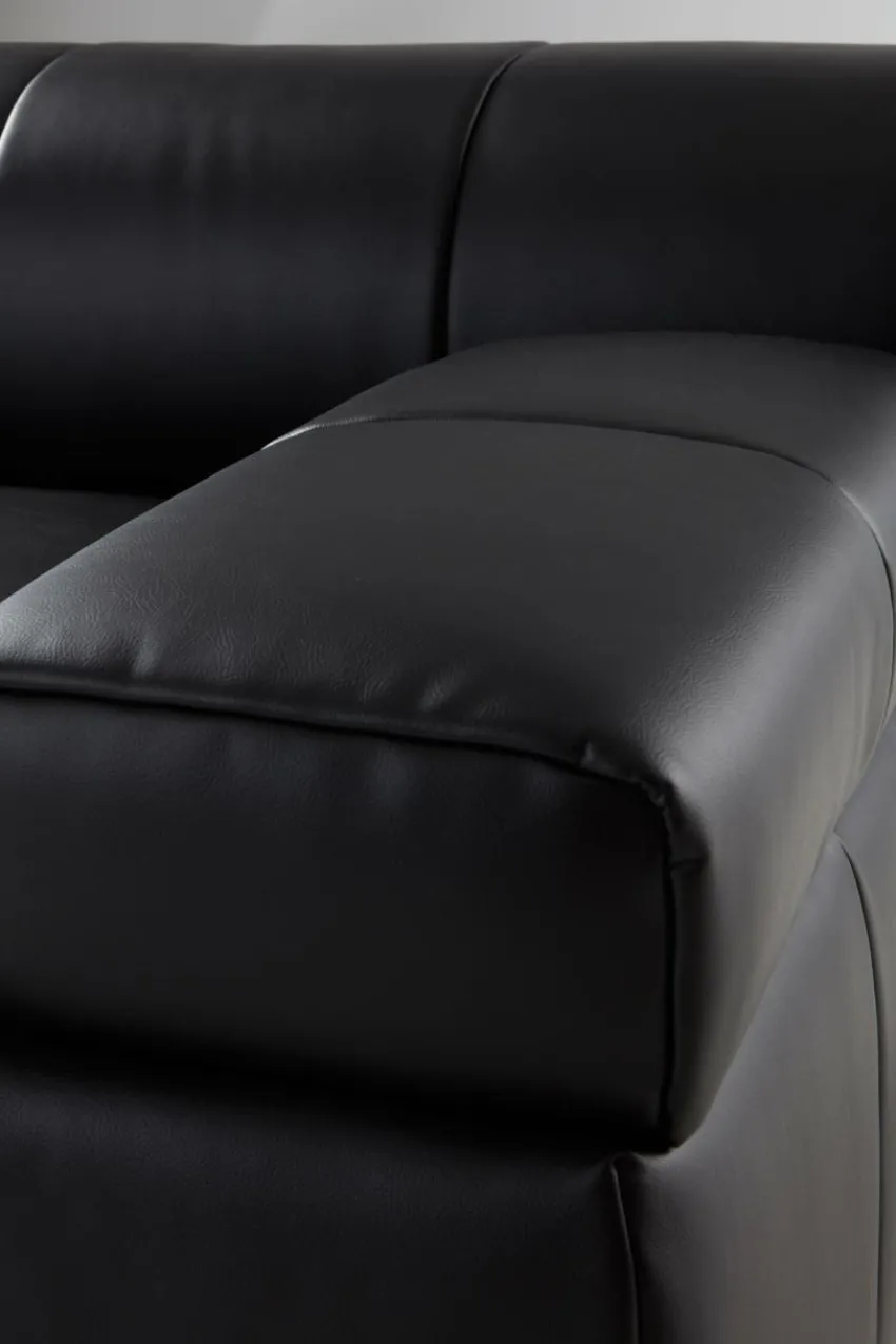 Soffor|Jotex DERMY Soffmodul Höger PU/ Lädermix Svart PU läder