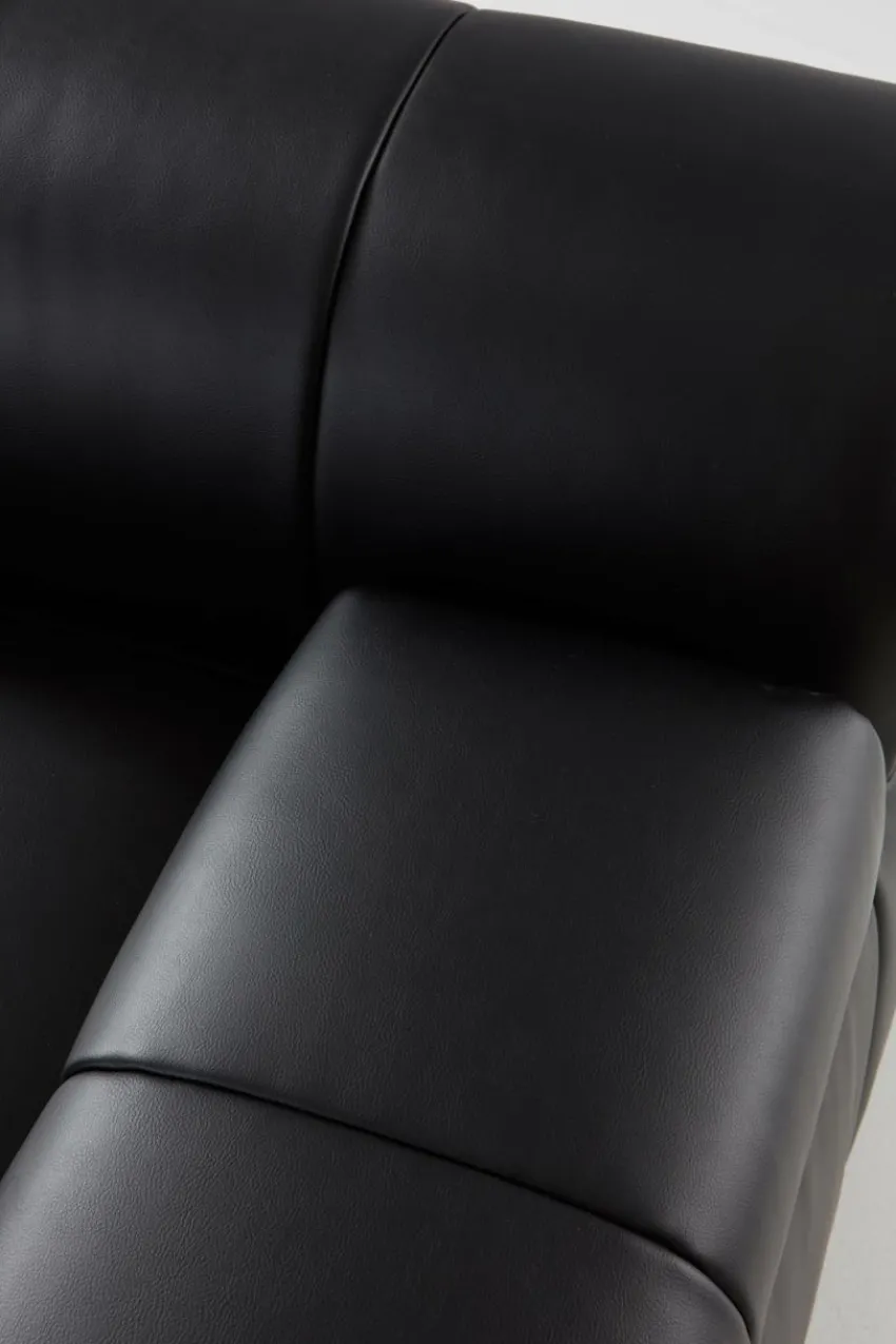 Soffor|Jotex DERMY Soffmodul Höger PU/ Lädermix Svart PU läder