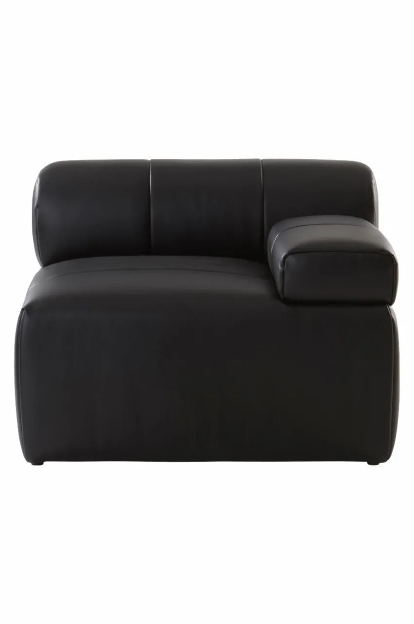 Soffor|Jotex DERMY Soffmodul Höger PU/ Lädermix Svart PU läder