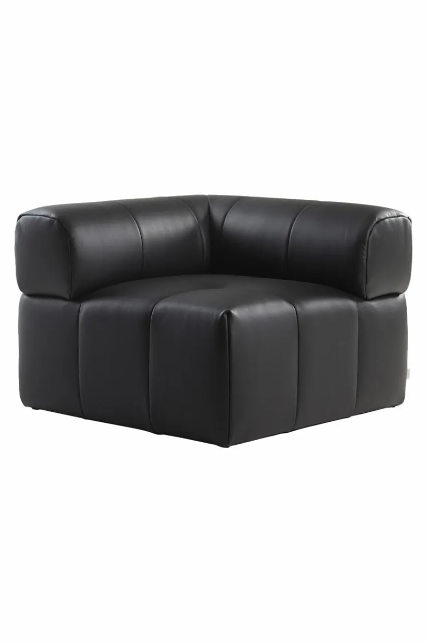Soffor|Jotex DERMY Soffmodul Hörn PU/ Lädermix Svart