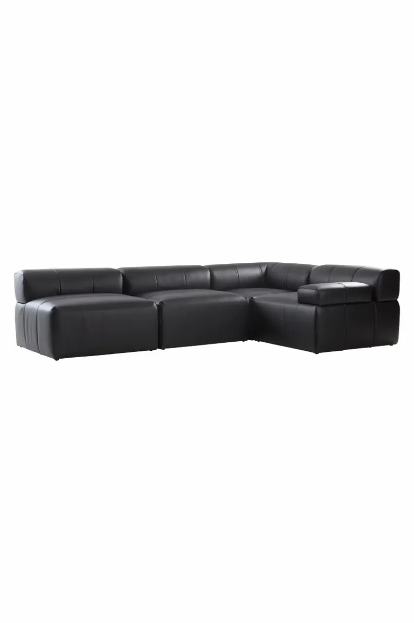 Soffor|Jotex DERMY Soffmodul Hörn PU/ Lädermix Svart