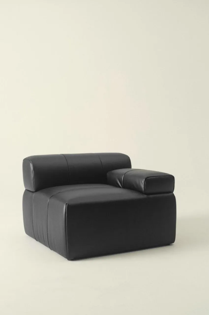 Soffor|Jotex DERMY Soffmodul Vänster PU/ Lädermix Svart PU läder