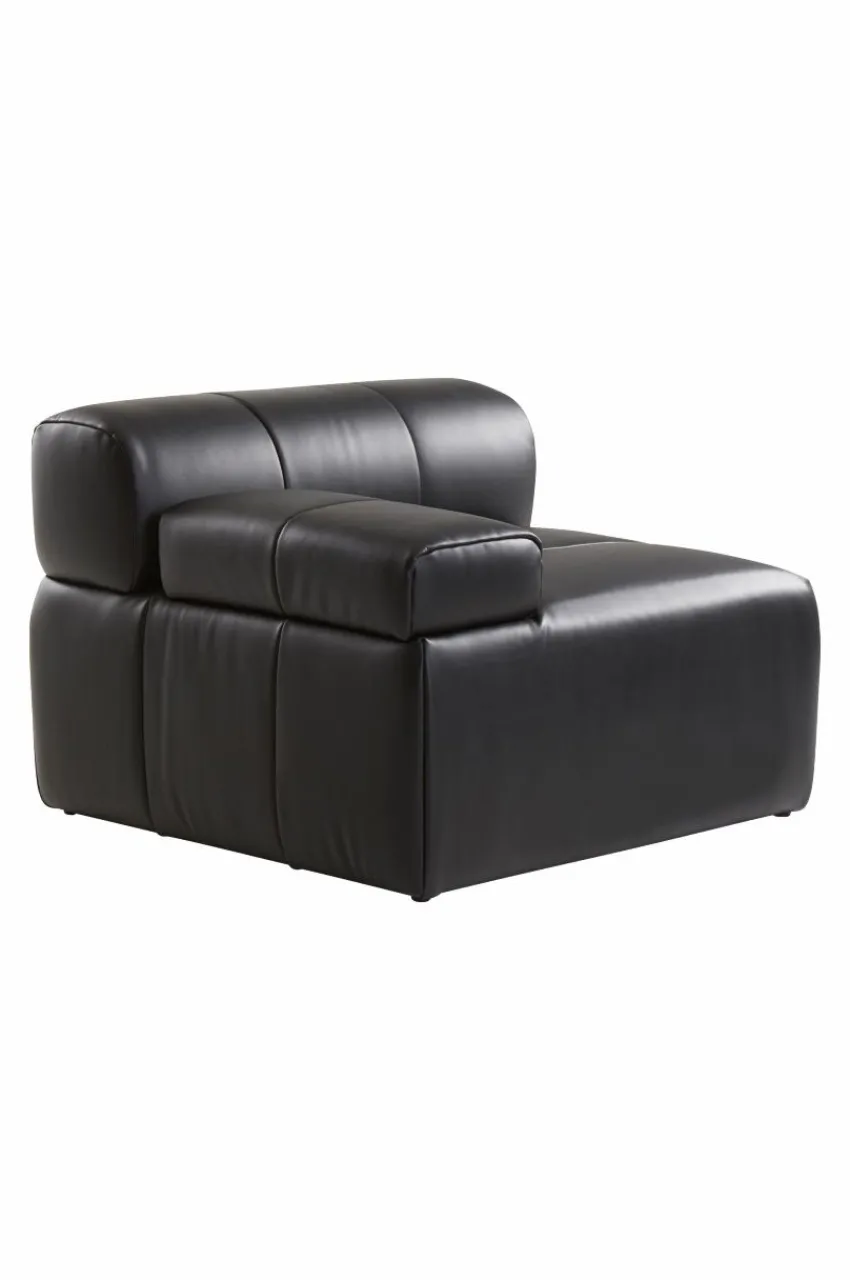 Soffor|Jotex DERMY Soffmodul Vänster PU/ Lädermix Svart PU läder
