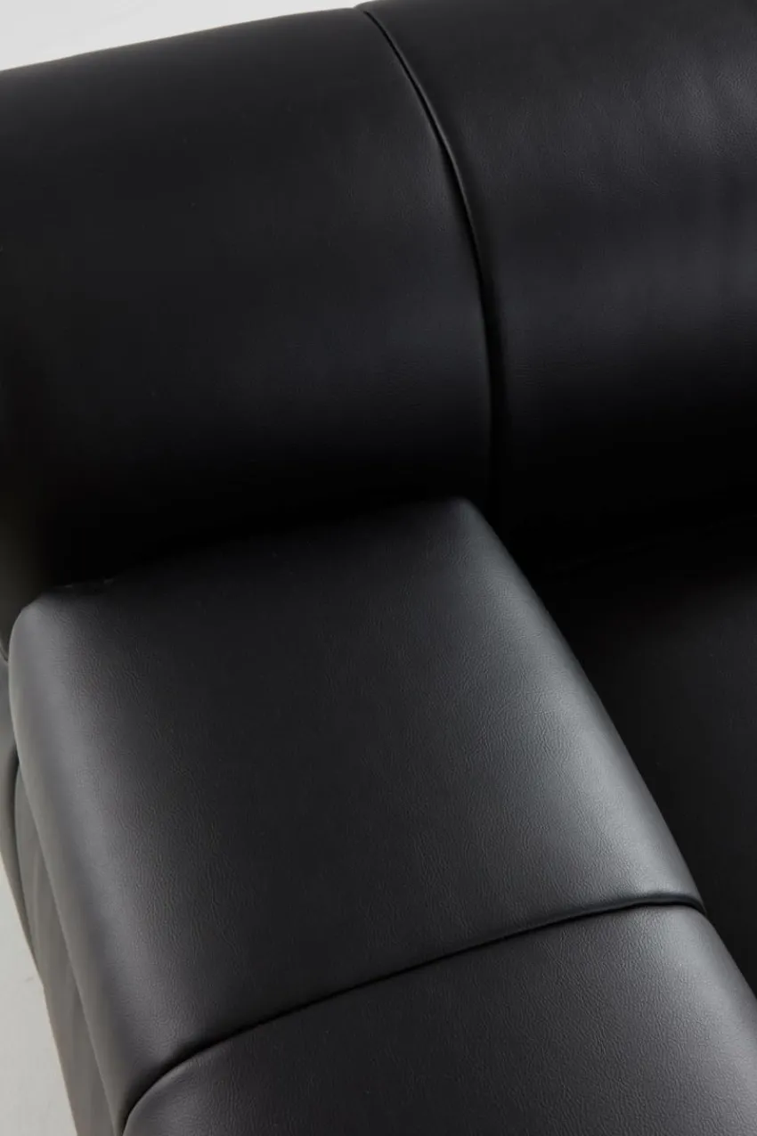 Soffor|Jotex DERMY Soffmodul Vänster PU/ Lädermix Svart PU läder