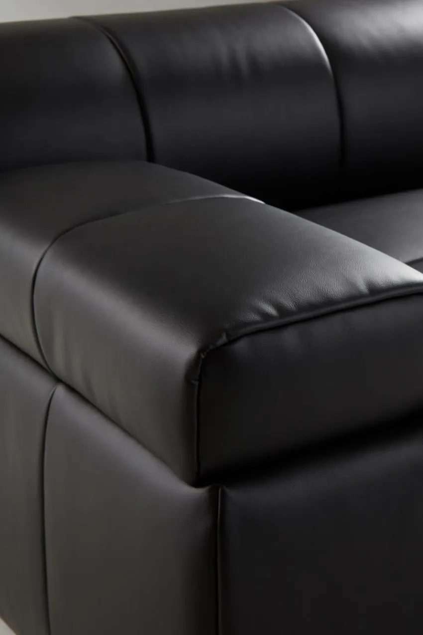 Soffor|Jotex DERMY Soffmodul Vänster PU/ Lädermix Svart PU läder