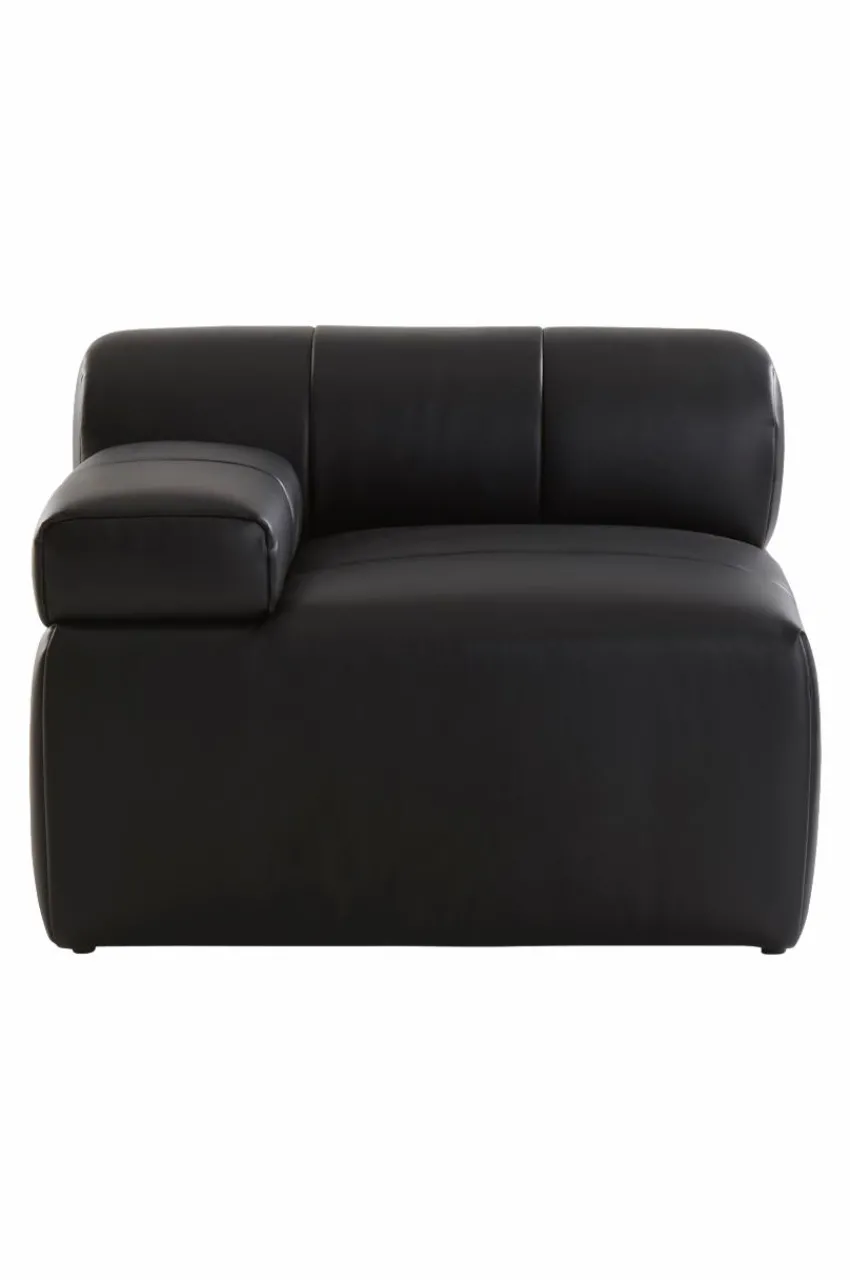 Soffor|Jotex DERMY Soffmodul Vänster PU/ Lädermix Svart PU läder