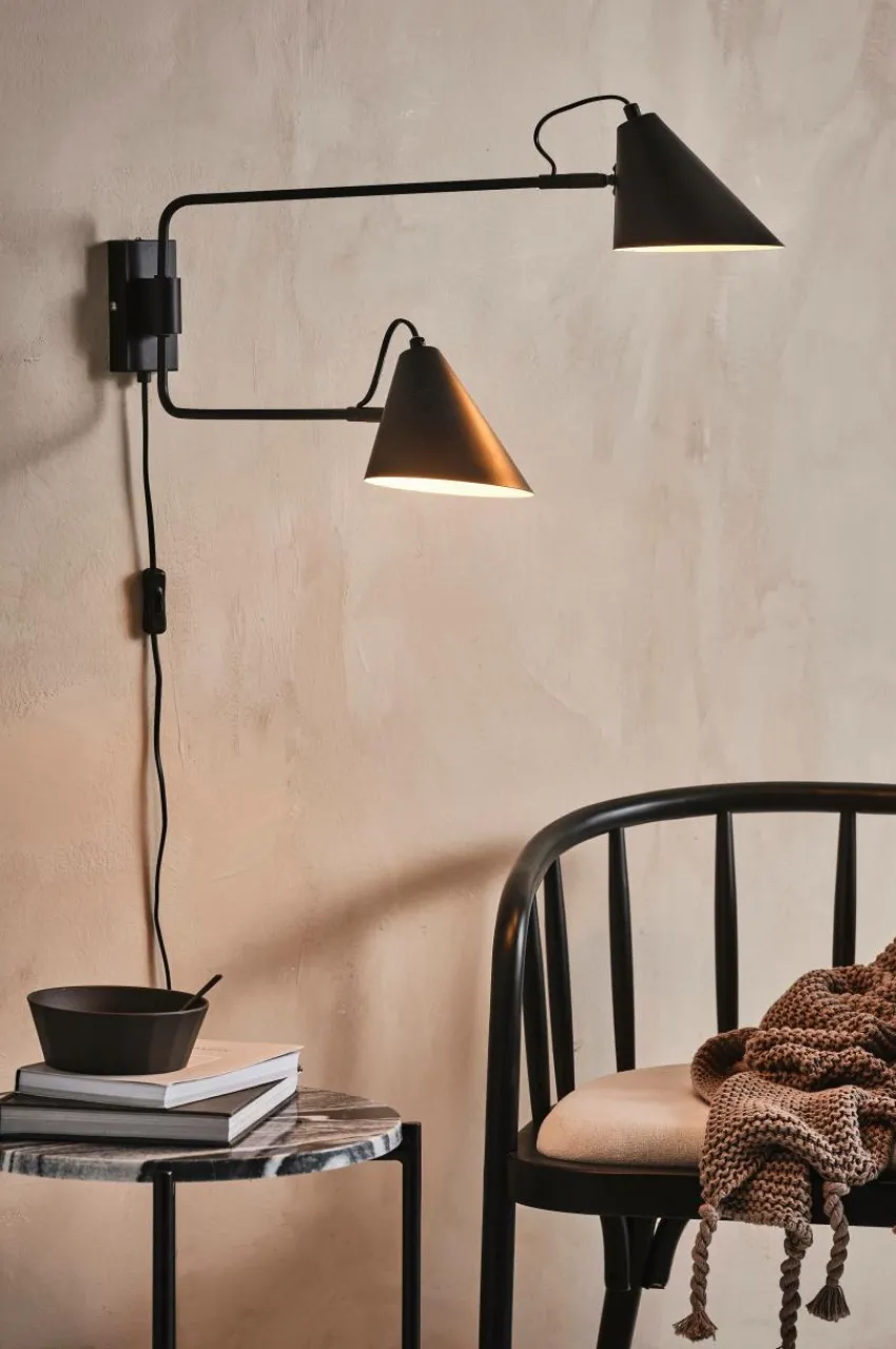 Vägglampor|Jotex DEUX Vägglampa Matt svart