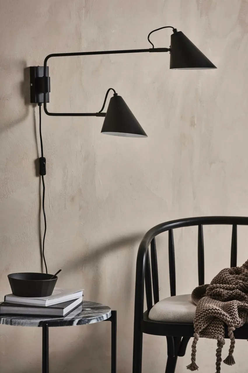 Vägglampor|Jotex DEUX Vägglampa Matt svart