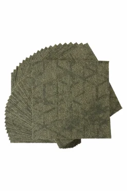 Trappstegsmattor|Dörrmattor|Jotex DIAMOND ART Textilplatta Heltäckningsmatta 20-pack Grön