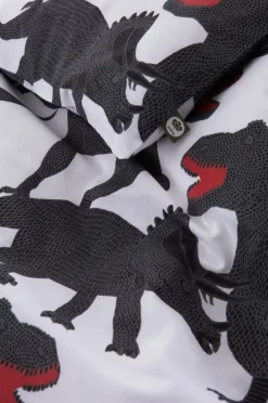 Barnsängkläder|Jotex DINO BABY Påslakanset Vagn/vagga - Ekologisk Vit/svart