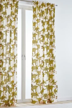 Barngardiner|Jotex DINO Multifunktionsgardin 2-pack - Ekologisk Rosa/gul