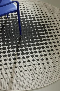 Utomhusmattor|Utomhusmattor|Jotex DOLCE Cm Utomhusmatta ø 200 Cm Vit/svart