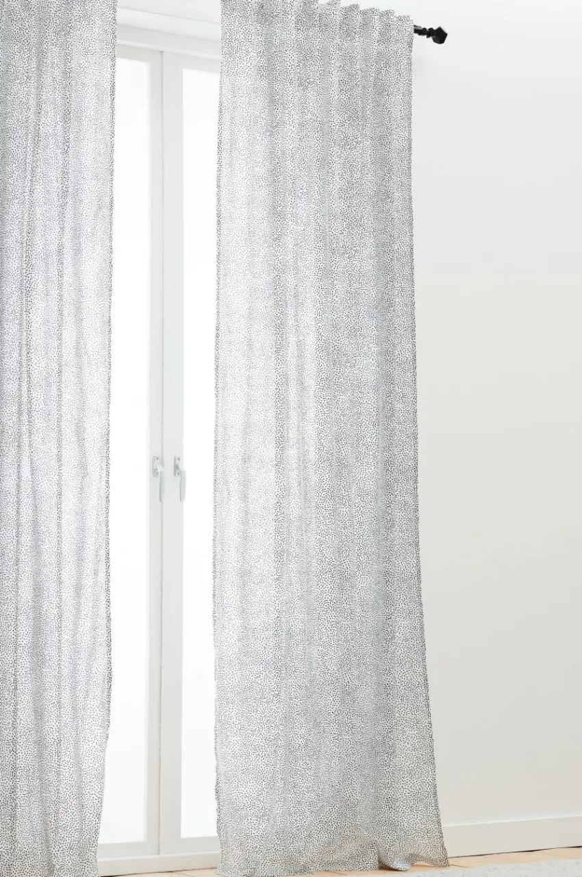Barngardiner|Multifunktionsgardiner|Jotex DOTTIE Multifunktionsgardin 2-pack Vit/svart