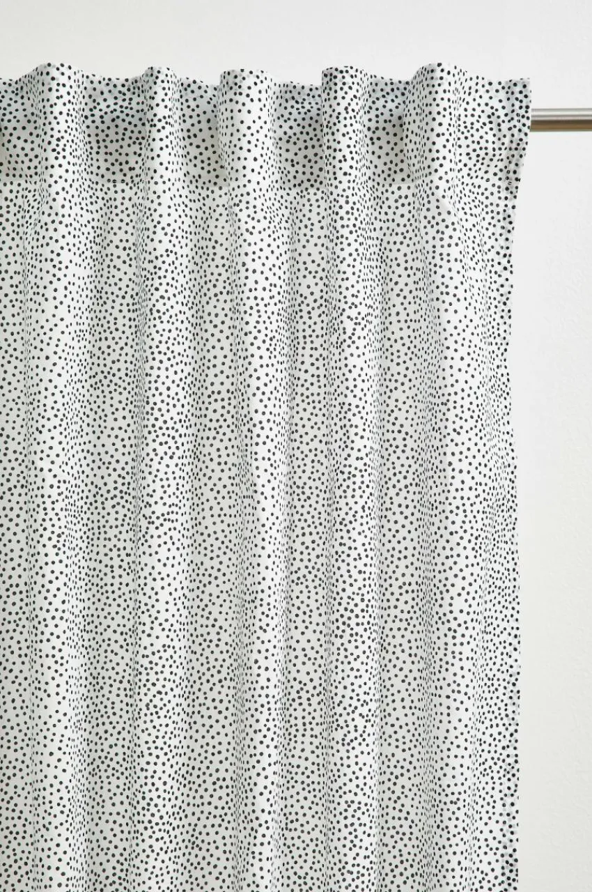 Barngardiner|Multifunktionsgardiner|Jotex DOTTIE Multifunktionsgardin 2-pack Vit/svart