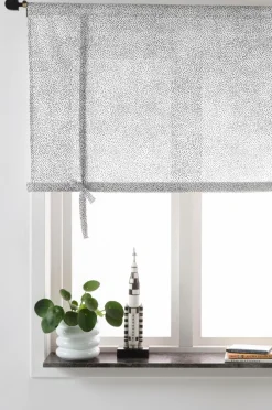 Barngardiner|Jotex DOTTIE Roll Up-gardin Vit/svart