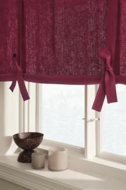 Hissgardiner|Linnegardiner|Jotex ELI Roll Up-gardin I Linne Vinröd